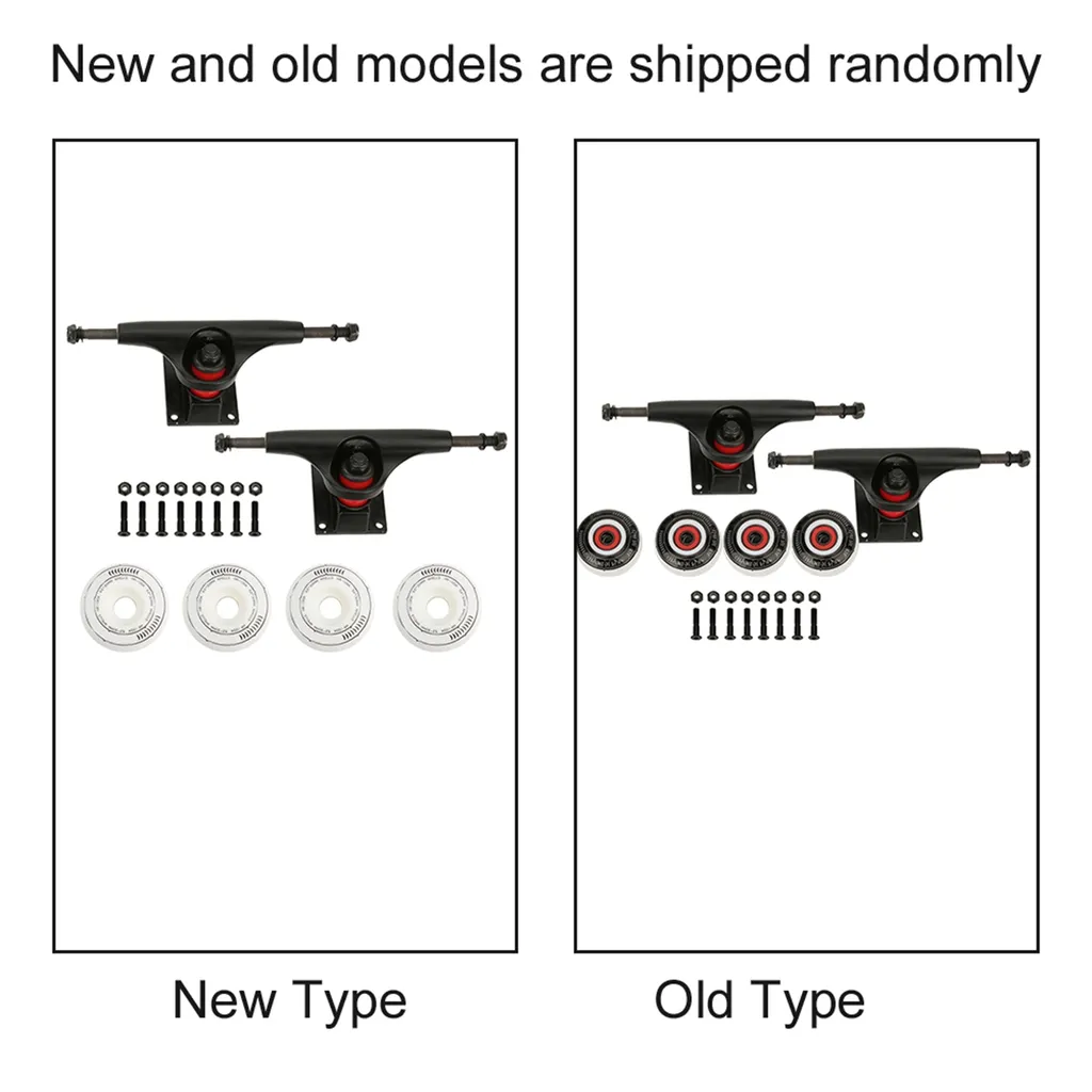 Set de Trucks Skateboard avec Roues à Double Enroulement Ultra Robustes - 5