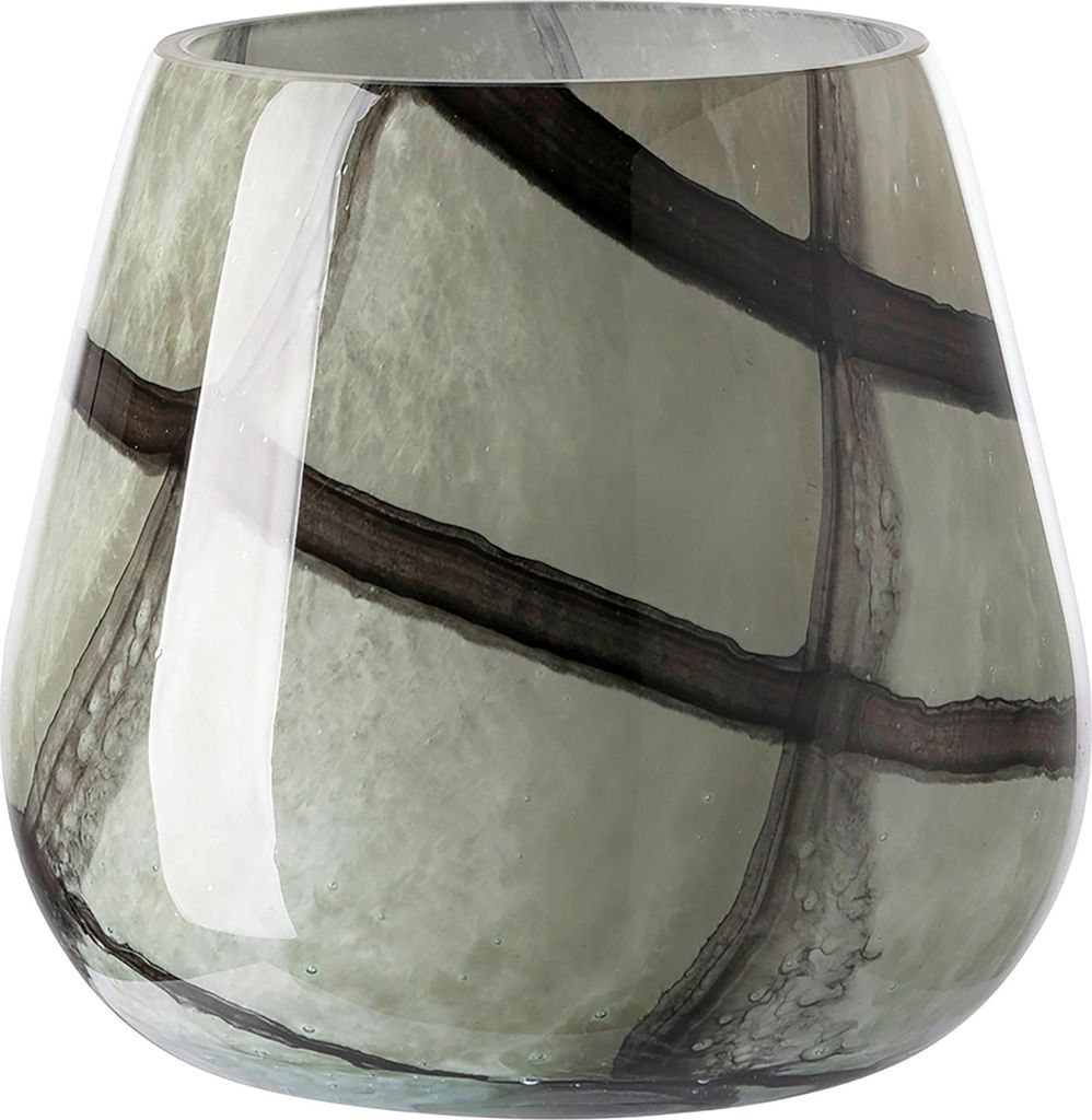 Fink MARLY, Windlicht, Vaas, Glas, glad, lichtgroen, zwart, Productafbeelding 