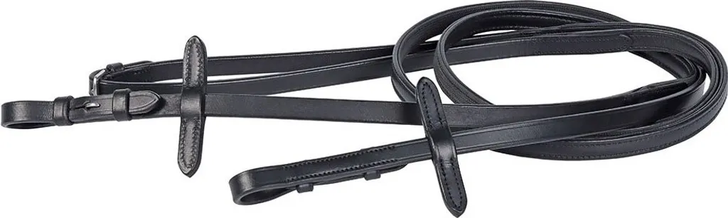 Rênes de Bridon Harry's Horse en Cuir avec Grip Souple Taille Cob Argent