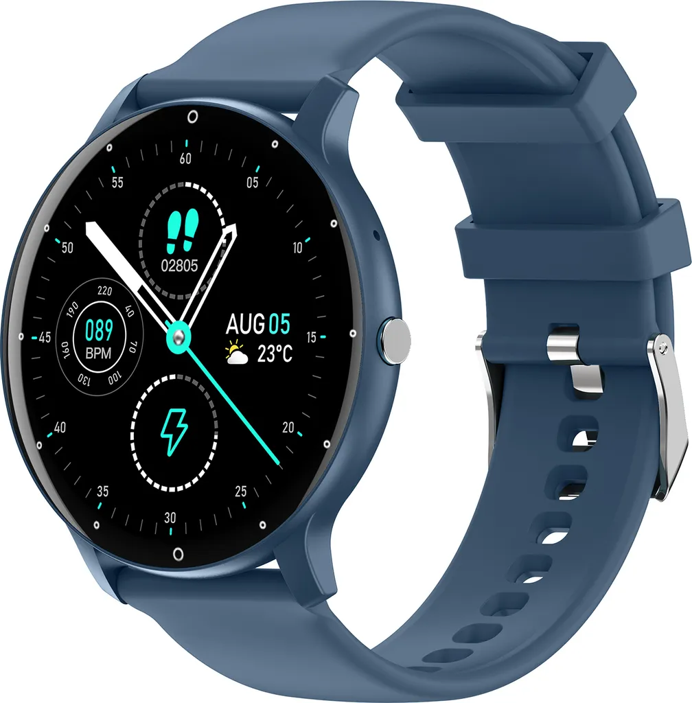 ZL02CPRO smartwatch, braccialetto sportivo, schermo TFT da 1,28 pollici, fitness tracker, 100+ modalità sportive, blu