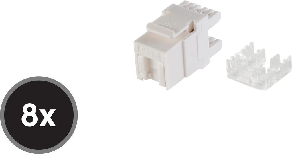 shiverpeaks BS08-10035-8, Flach, Weiß, RJ-45, Männlich, 23/26, Cat6