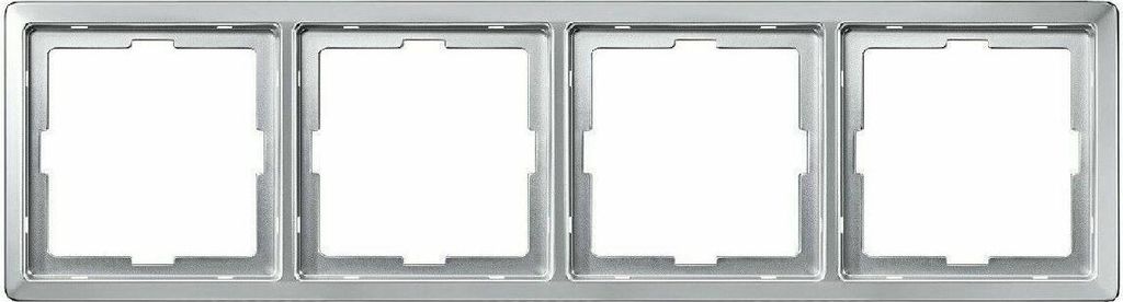 Merten artec aluminium silber Rahmen 4-fach 481460) Produktbild 