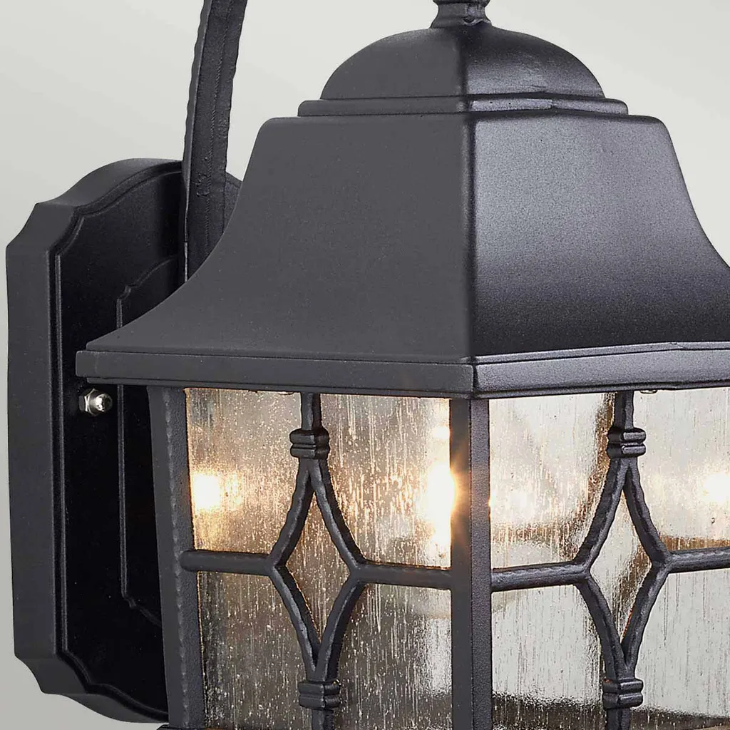 Applique extérieure anti-corrosion noire style rétro Kent E27 60W