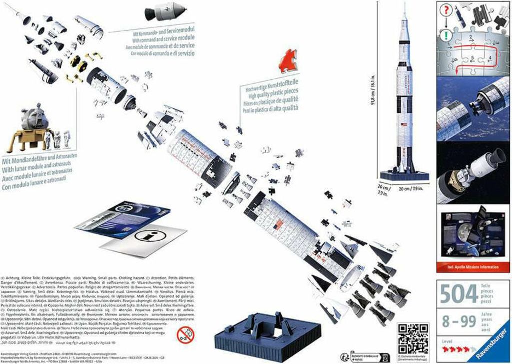 Ravensburger 3D Puzzel Apollo Saturn V, ... | Lobbes Speelgoed België