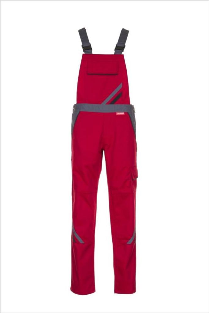 Planam Latzhose Highline Damen, Gr. 40 rot/schiefer/schwarz Produktbild 