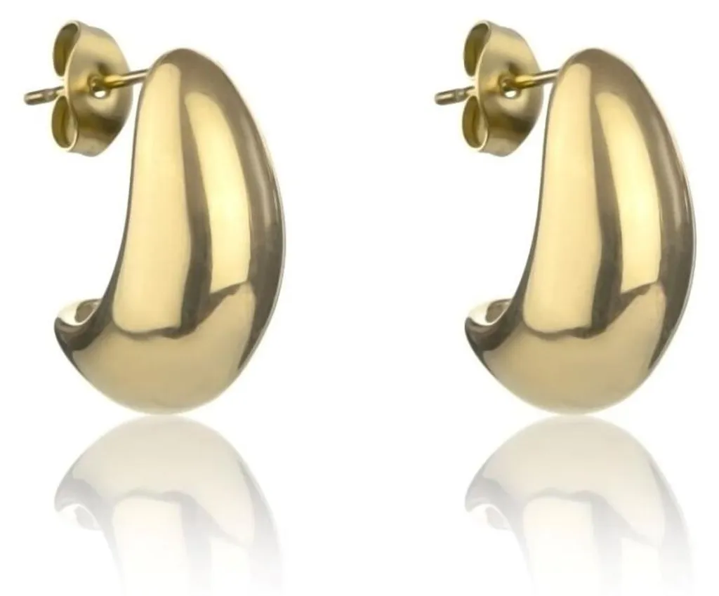 Boucles d'oreilles dorées Tear Drop Katie pour tenue de mariage
