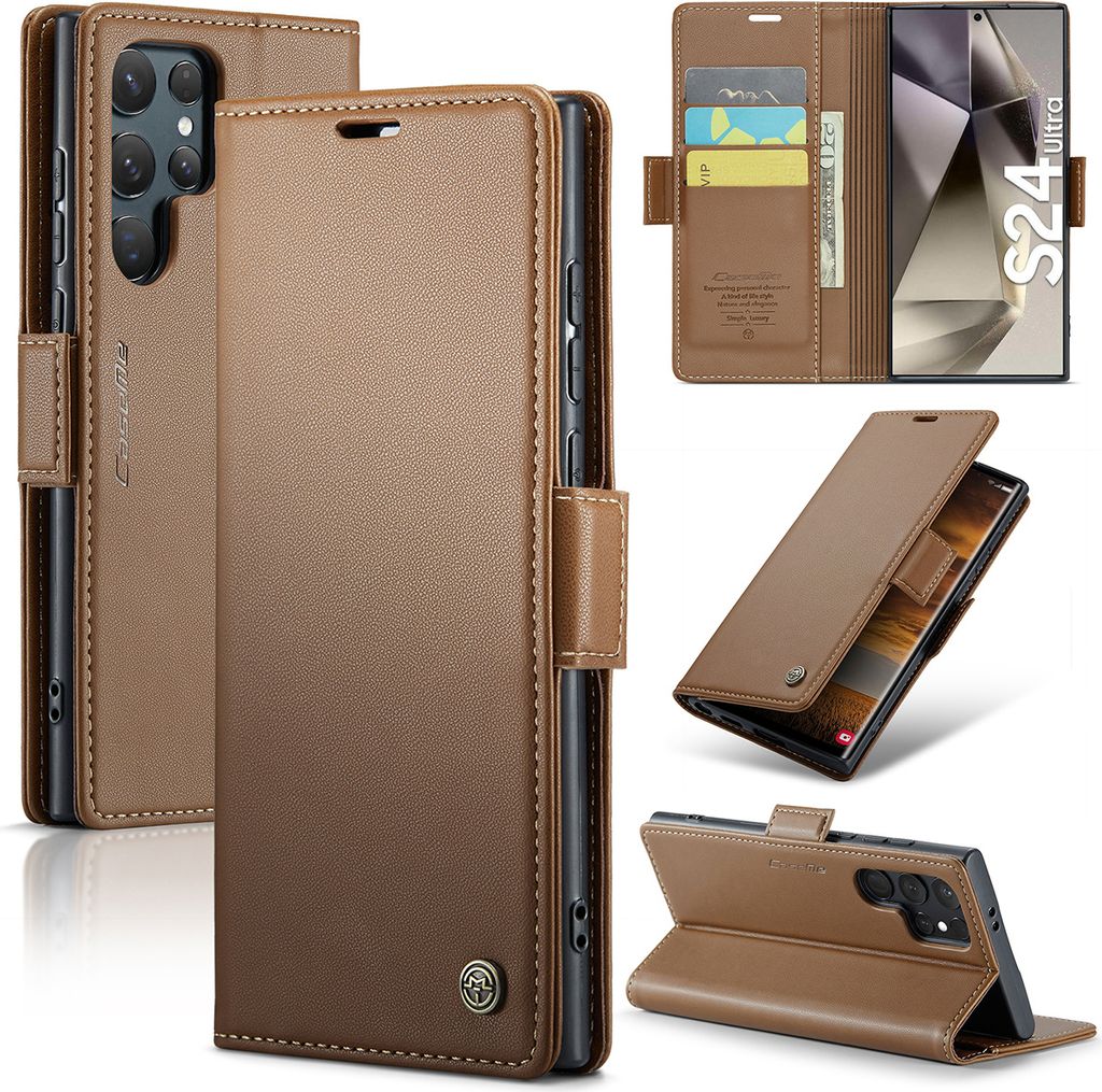 Galaxy S24 Ultra 5G Hülle, Leder Brieftasche Kartenfach Produktbild 
