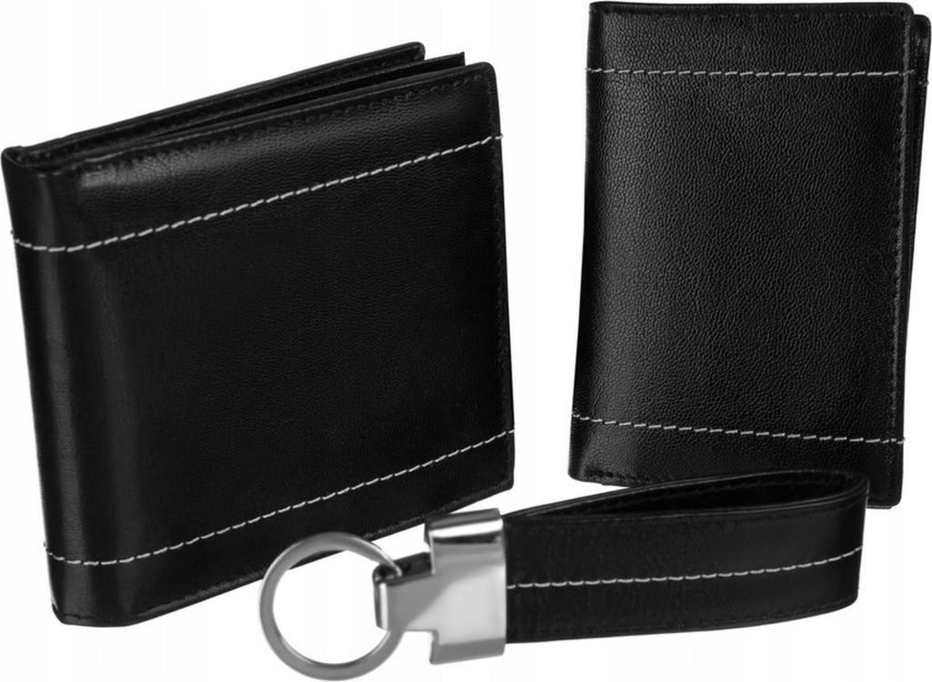 4U Cavaldi Portemonnaie-Set mit Schlüsselanhänger Muksurge schwarz One size