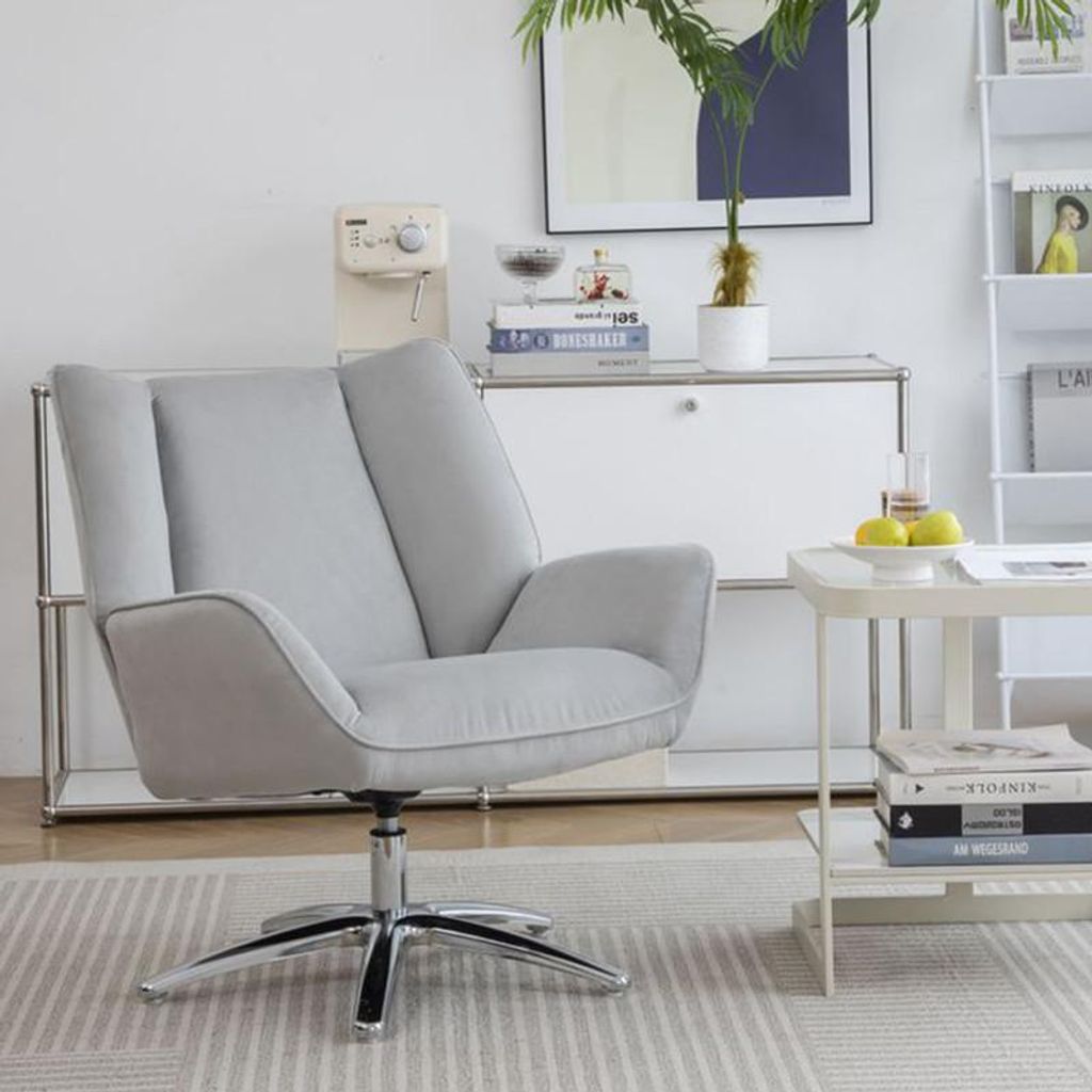 Happy Home Drehbarer Sofasessel, ca. 75,5 x 87 x 79 cm - Hellgrau