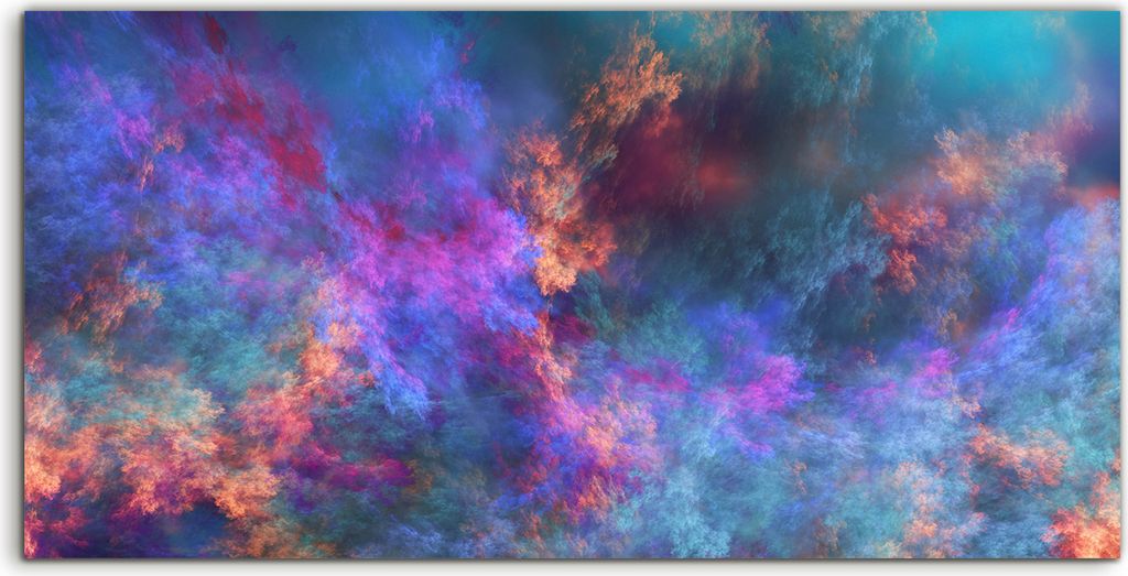 Coloray Spritzschutz aus Glas 100x50 Wandkunst Küchenrückwand Abstrakte surreale Wolken
