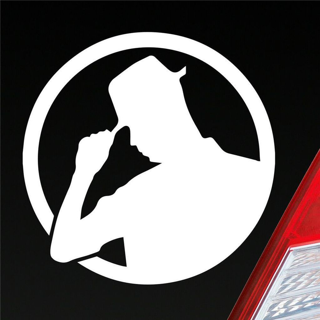 Auto Aufkleber Gentleman Mann Man Tuning JDM 10x10 cm Weiss Matt Sticker Heckscheibenaufkleber