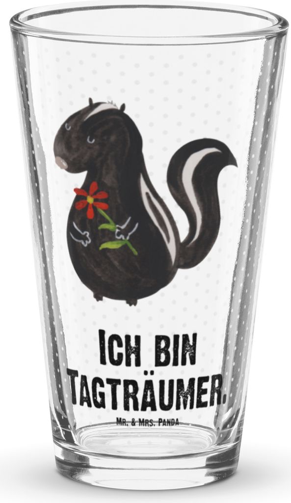 Mr. & Mrs. Panda Bierglas Stinktier Blume - Transparent - Produktbild 