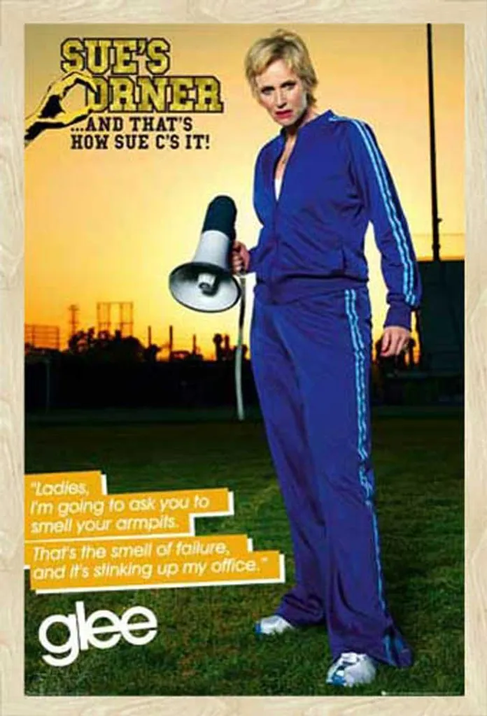 Poster Glee Sue's Corner Cadre Shinsuke Chêne Maxi avec Vitre de Sécurité