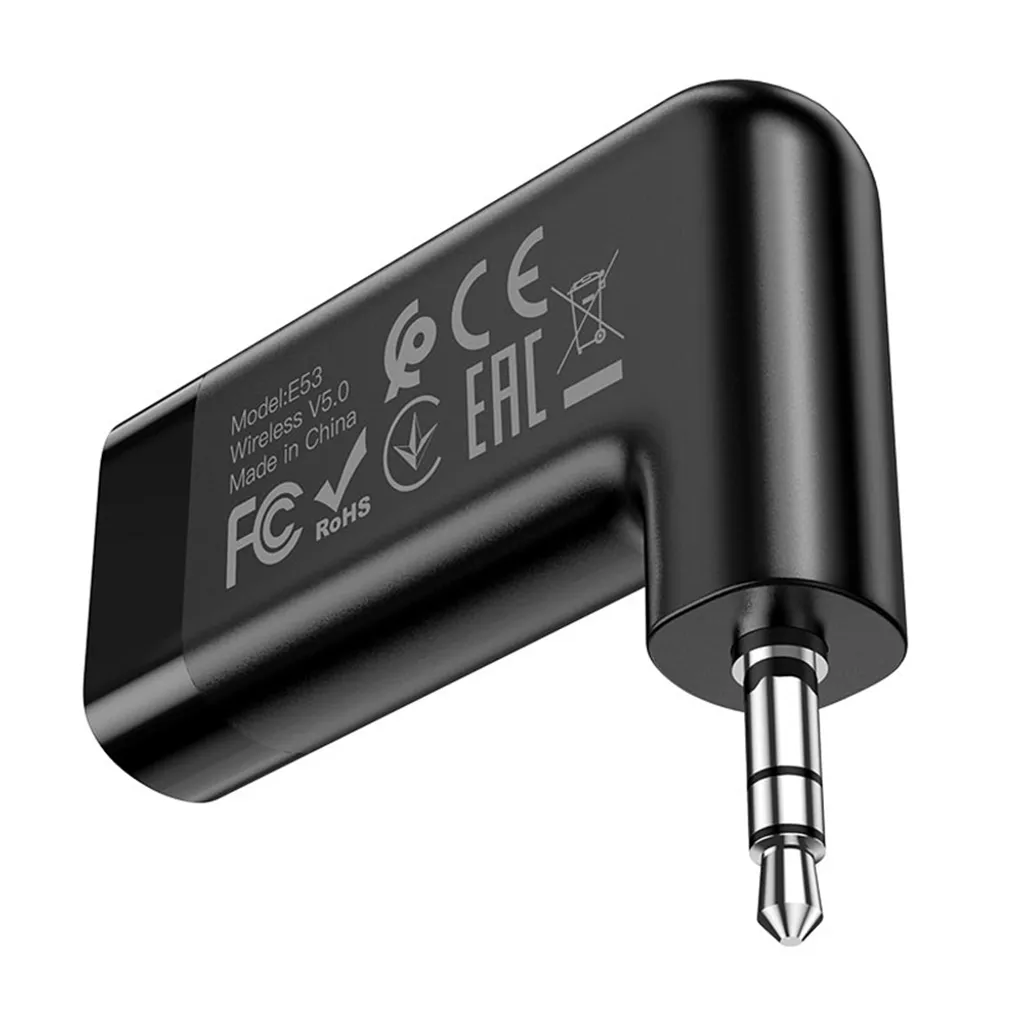 Adattatore Bluetooth Auto HOCO E53 Nero - Ricevitore Jack 3.5mm - 6