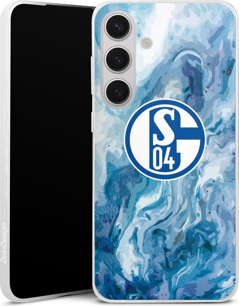 DeinDesign Slim Hülle für Samsung Galaxy S25+ Silikon Case Ultra Dünn Handyhülle FC Schalke 04 Fanartikel Logo