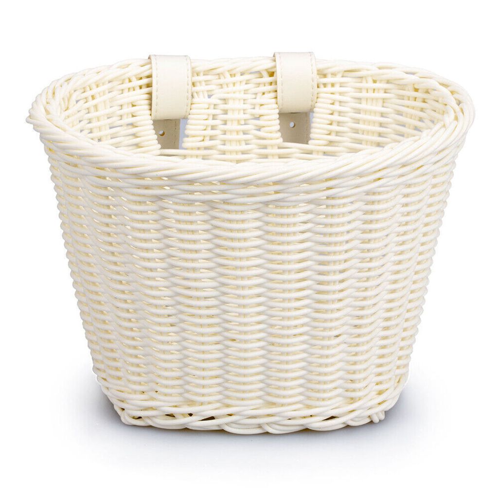 Bílý 21*16*16 cm malý přední košík na kolo PE nastavitelný Obrázek produktu 