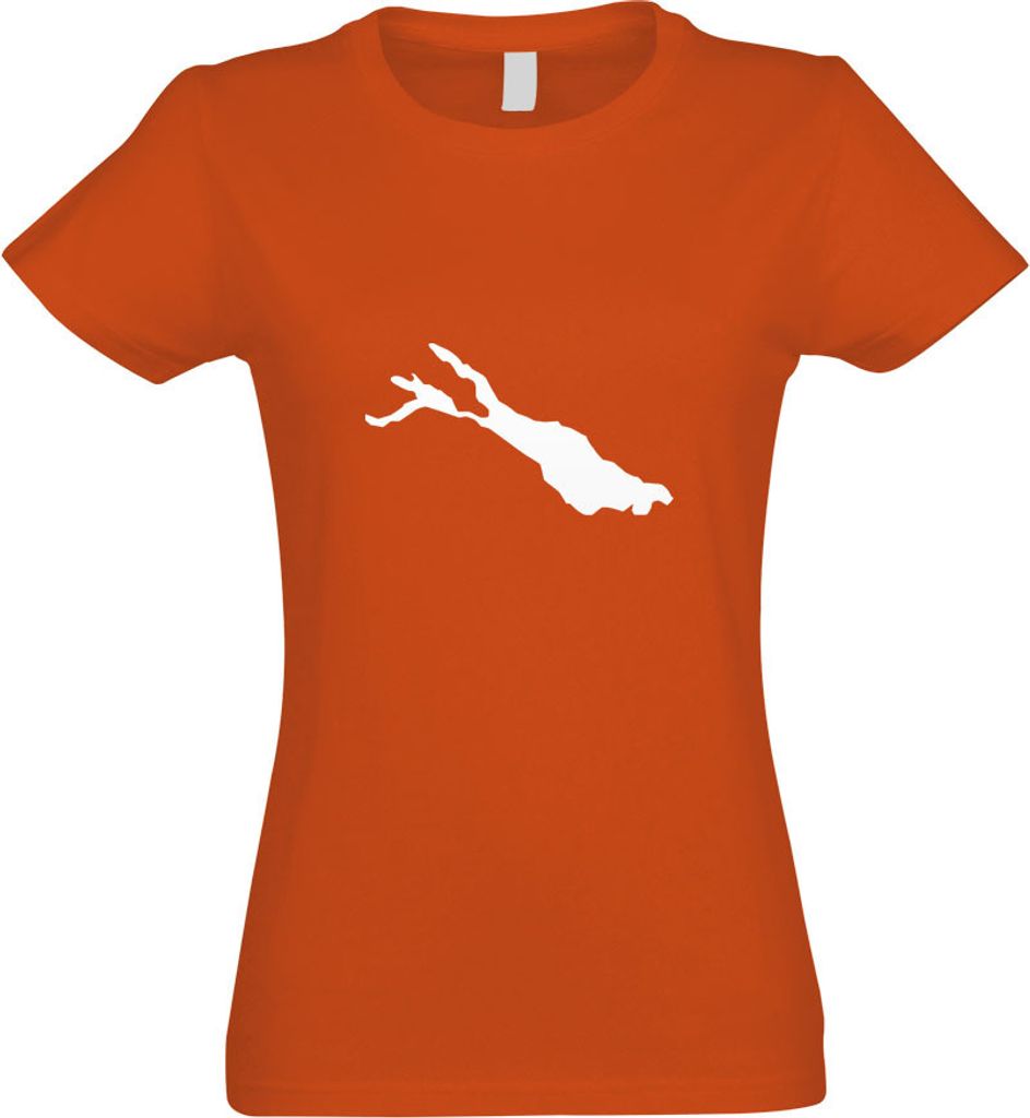 Kiwistar - T-Shirt tailliert - Damen - orange - Bodensee - Deutschland - See - mit Motiv Bedruckt - Funshirt Design - Sport - Freizeit - Damen - L