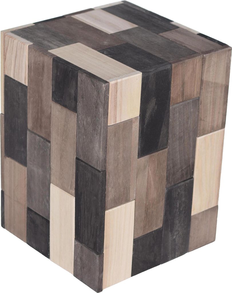 Ablagetisch aus Holz PatchWood, 29,5x29,5x40 cm