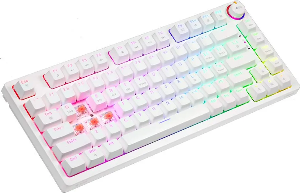 Clavier Gaming Mécanique Bluetooth Savio Phenix Blanc avec Switchs Rouge - 4