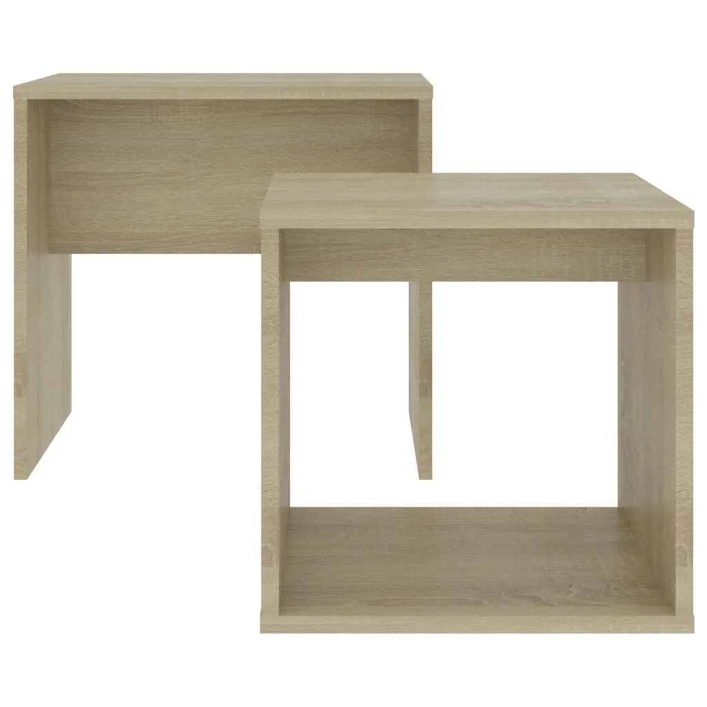 Ensemble table basse de salon chêne Sonoma pour apéritif et déco - 4