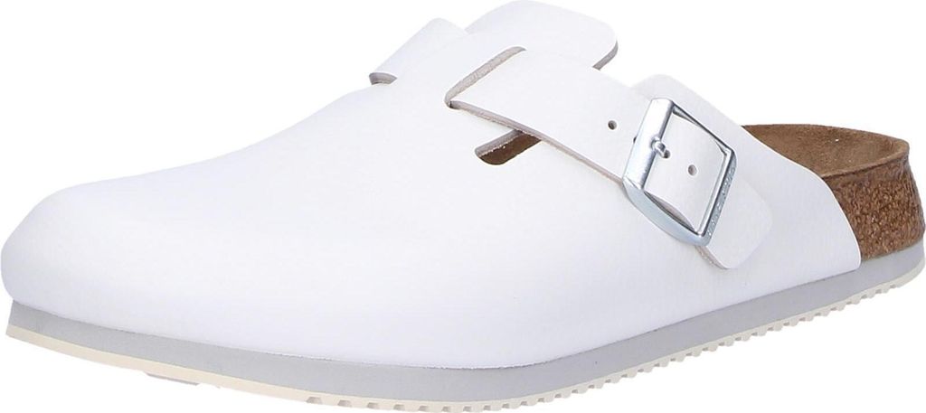 Birkenstock Boston SL Pantolette weiß schmale Weite Gr. 37