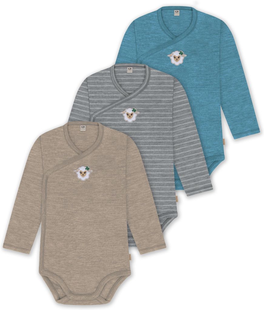 normani 3er Set Baby-Body Wickelbody Toddler-Bodysuit