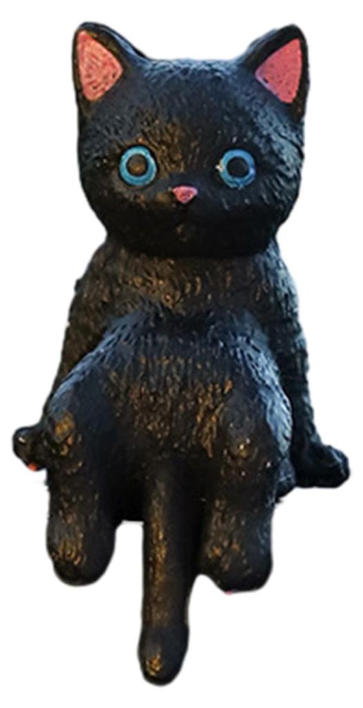 Niedliche Katzenfigur als Computermonitor-Dekoration, Mini-Katzenornament aus Kunstharz, Auto-Armaturenbrett-Dekoration für Zuhause, Büro, Schrei...