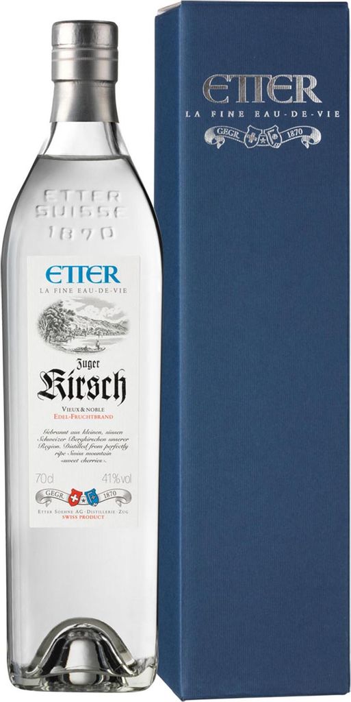 Etter Söhne AG Distillerie Zug Zuger Etter Kirsch alt und edel Schweiz NV Obstbrand ( 1 x 0.7 L )