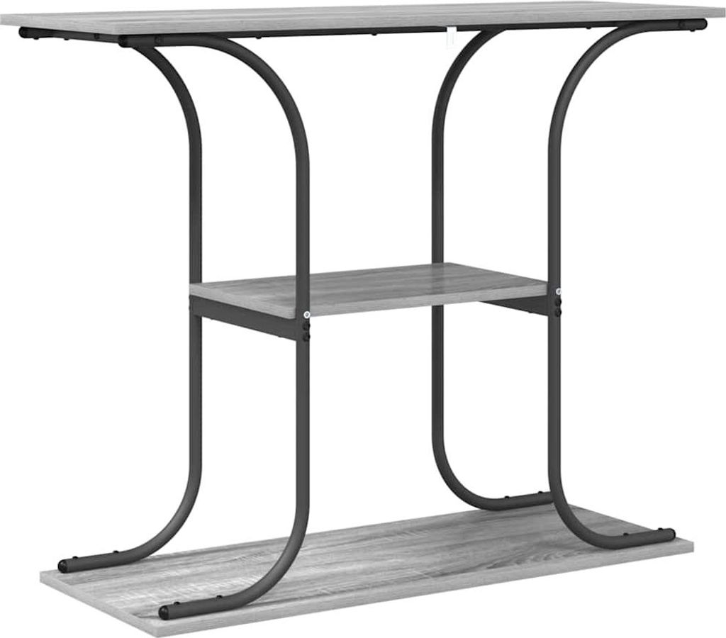 vidaXL Konsolentisch Graues Sonoma 101 x 35 x 80,5 cm Holzwerkstoff
