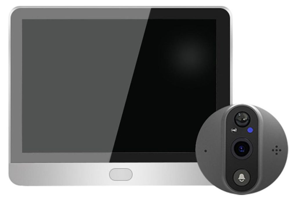INF Smart Türspion-Türklingel 3MP, 4.3-Zoll IPS, Nachtsicht, PIR, 5000mAh