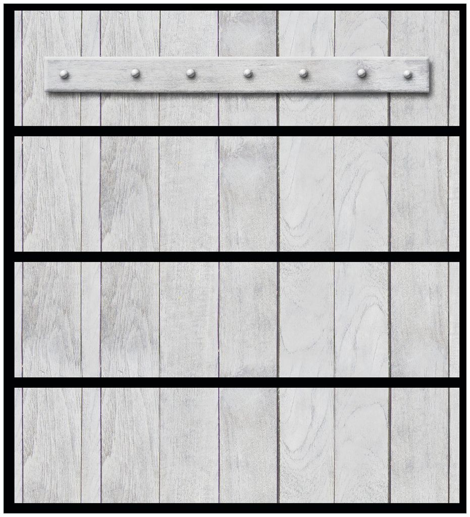 Wallario Möbelfolie / Aufkleber, geeignet für Ikea Malm Kommode mit 4 Schubfächern - Graue Holztür