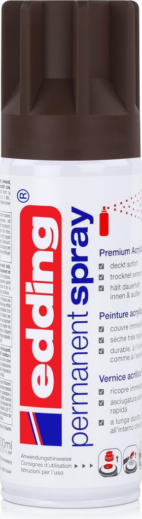 edding® Permanent-Spray schokoladenbraun matt 200 ml Produktbild 