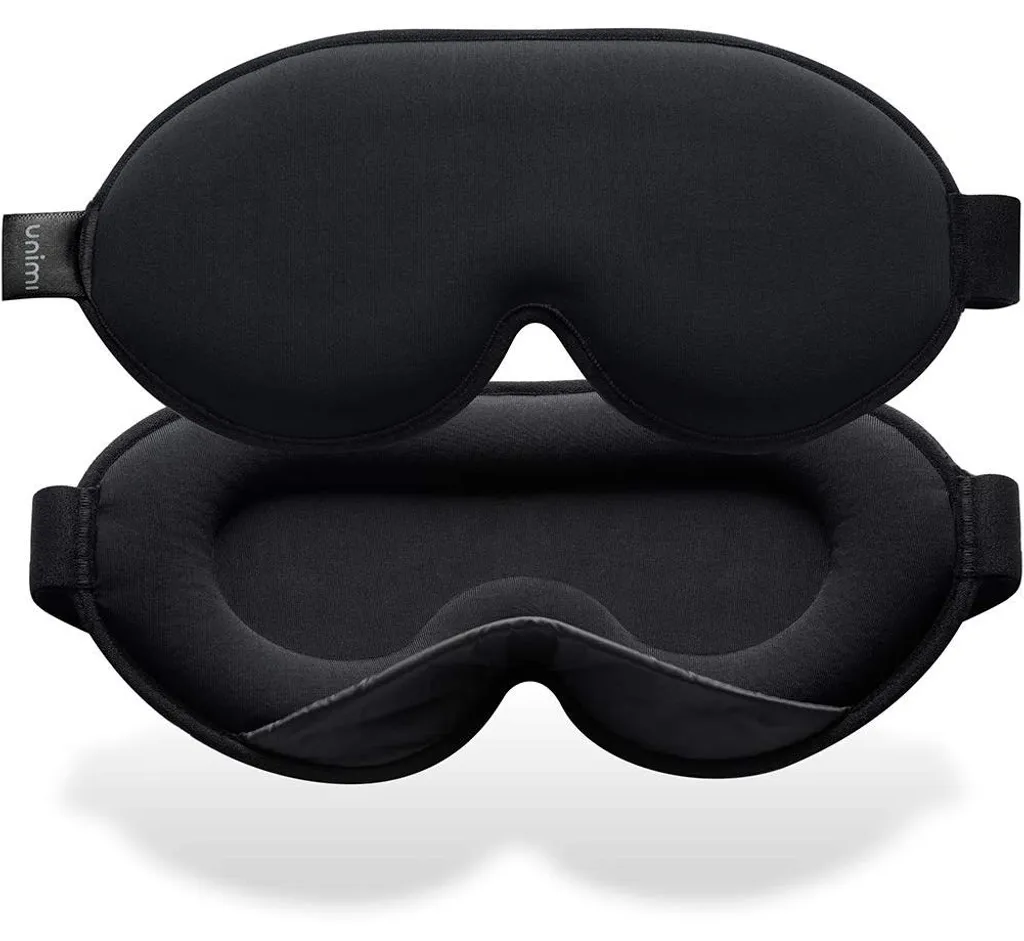 Masque de sommeil ajustable en mousse à mémoire de forme pour homme et femme