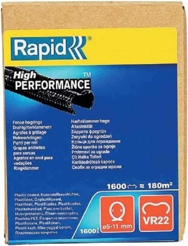 Drahtklammern, Plastifiziert, Schwarz, VR22, Drahtstärke 5-11 mm