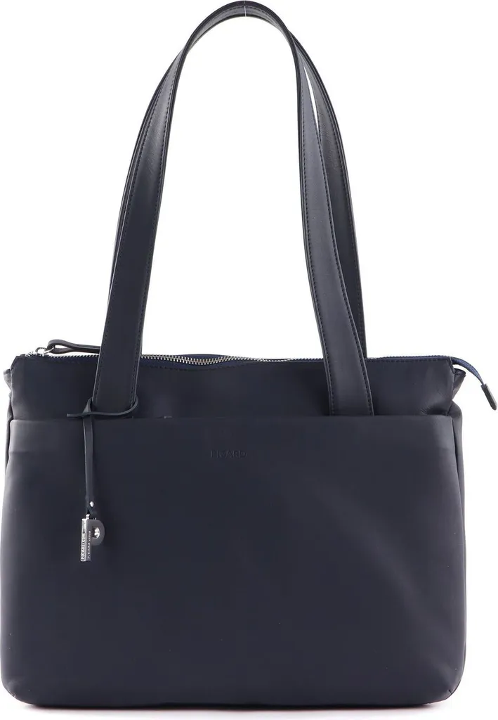 Sac à épaule spacieux Picard Timeless Shopper bleu marine contre désordre