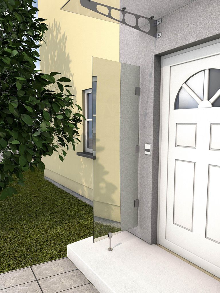 Gutta Seitenblende HD klar/gefrostet-6 mm ESG, klar