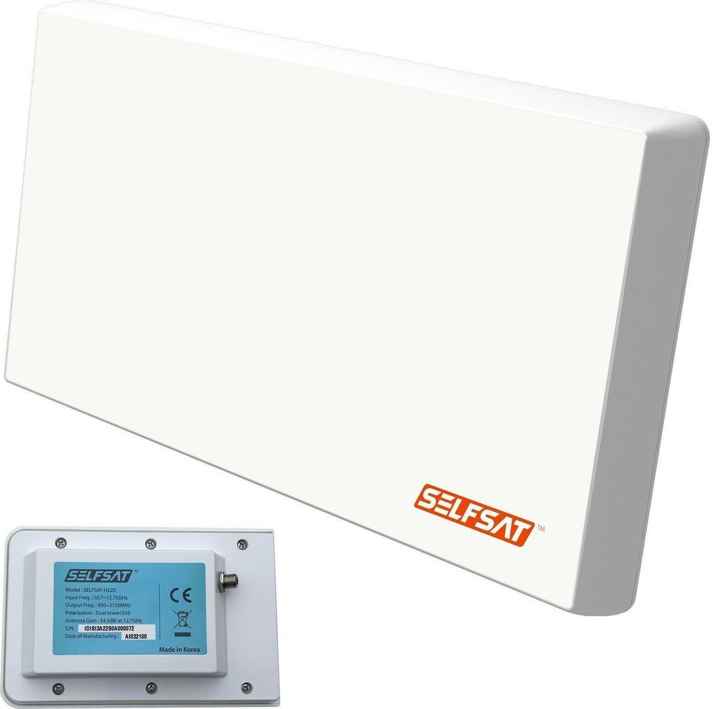 SELFSAT SAT-Flachantenne H22D+, mit Single LNB Produktbild