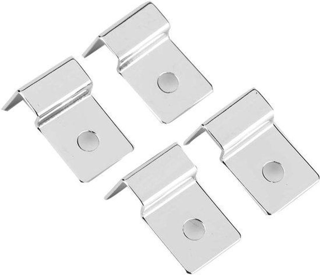 Aquarium-Unterstützungsbeugel RVS 4 Stück, Glas-Abdeckungsclip, Randlose Dekel-Beleuchtungsklips