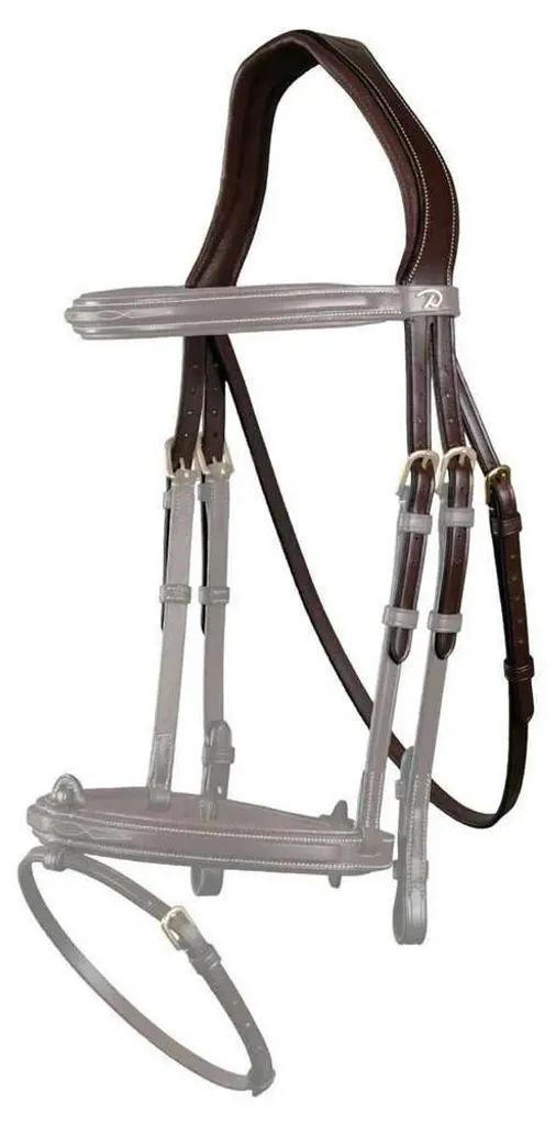 Bride Dyon Collection D tête de cheval avec boucle de gorge marron