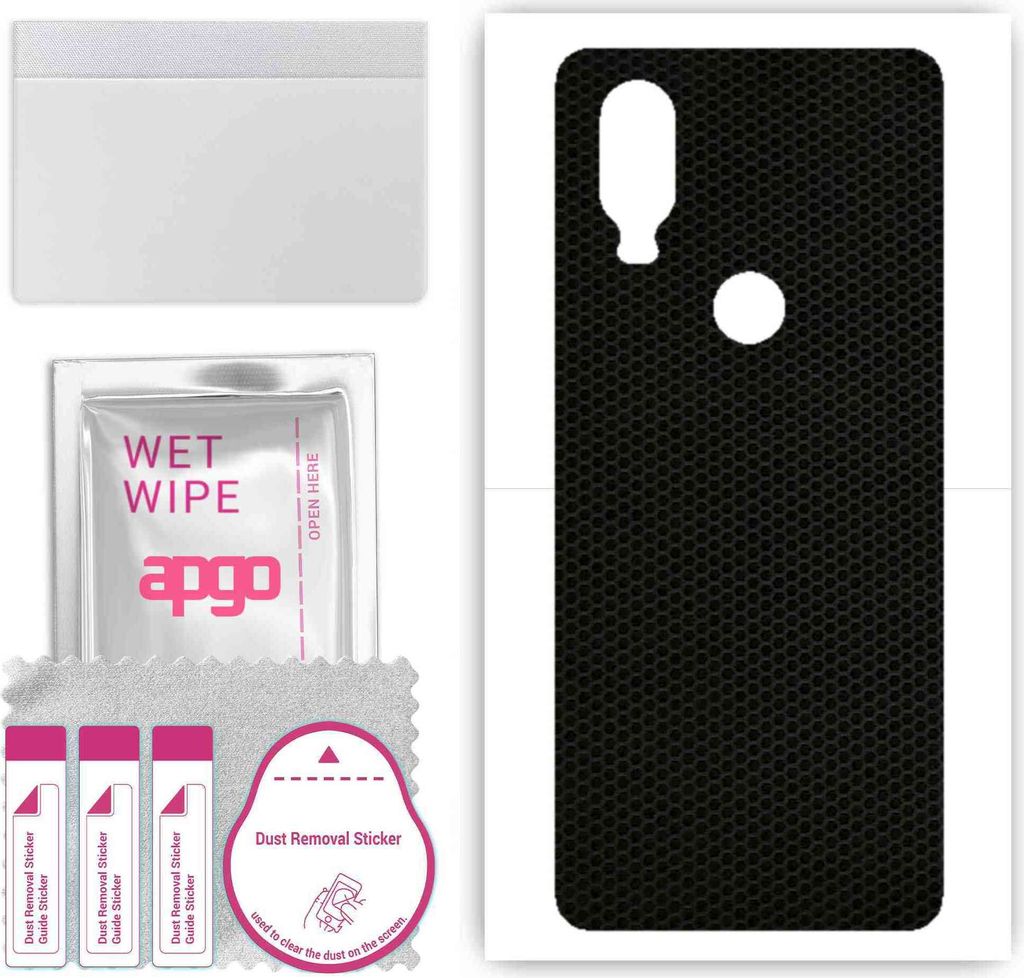 apgo Rückseite Schutzfolie, Skin, kompatibel mit Motorola One Vision, Hinten Displayschutzfolie aus Vinylfolie, kratzfest, einfache Montage - Matrix