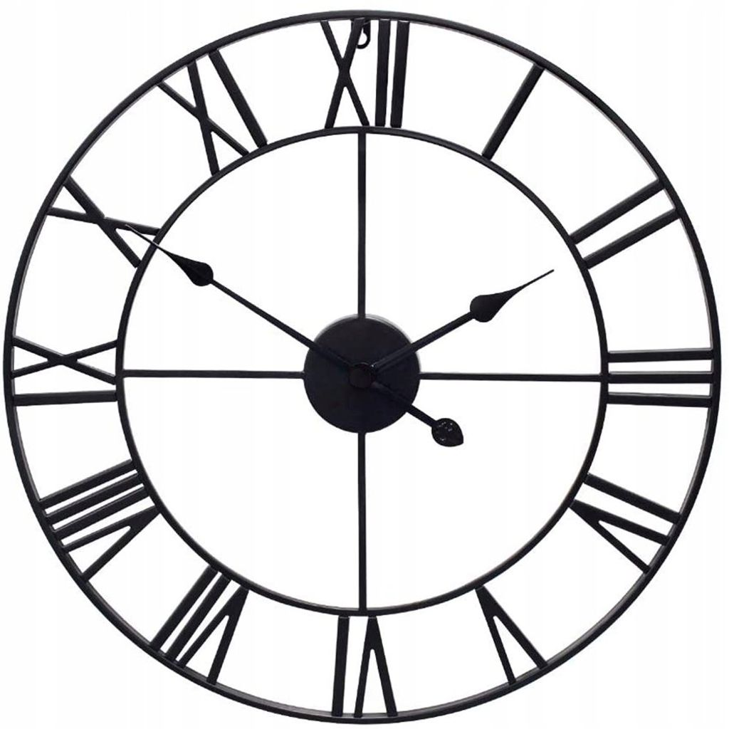 Verk 01562 Orologio da parete retrò 3D 50 cm - nero Immagine del prodotto 