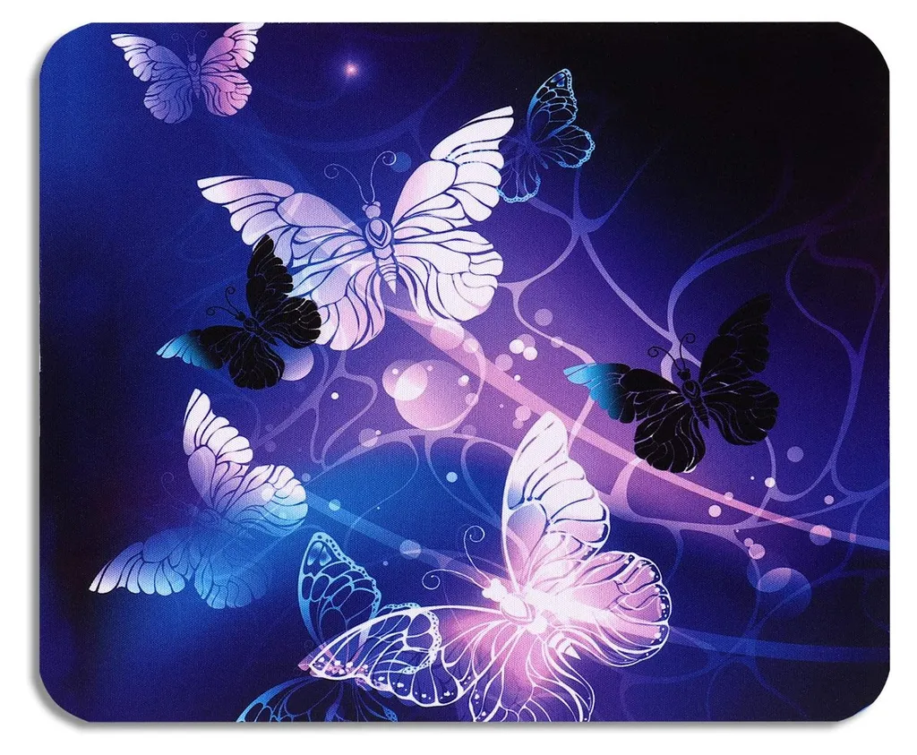Tapis de souris précis violet papillon - Fini les souris qui glissent