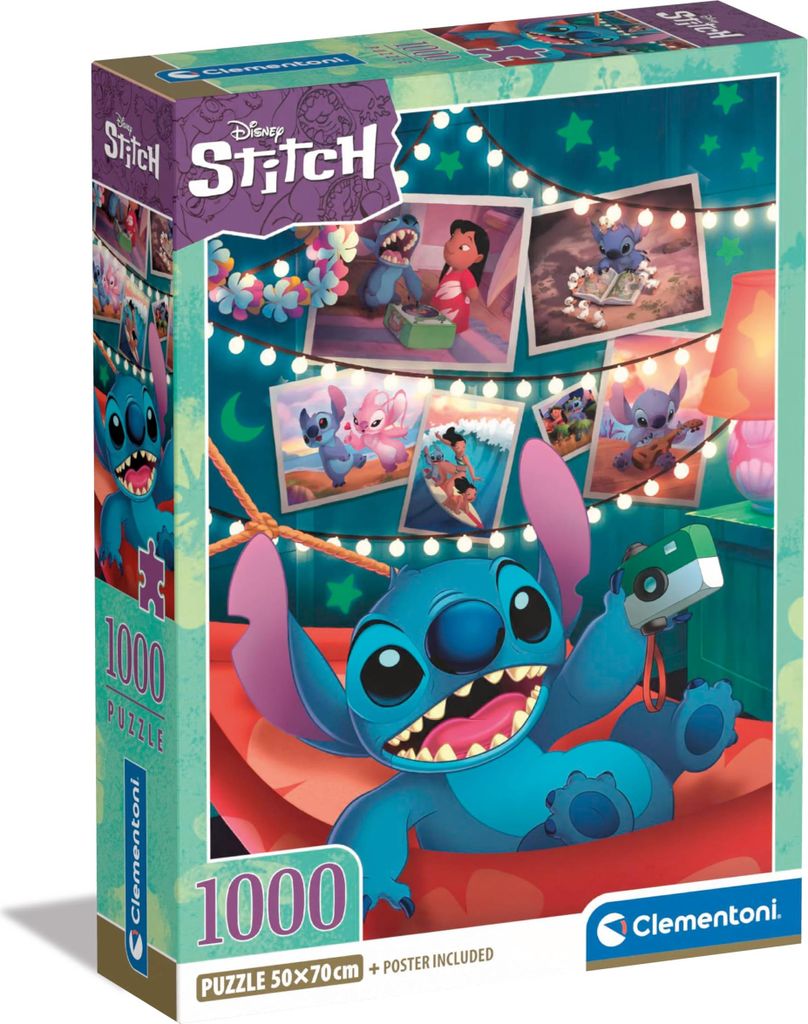 Clementoni: Puzzle 1000el. Compact Disney Stitch