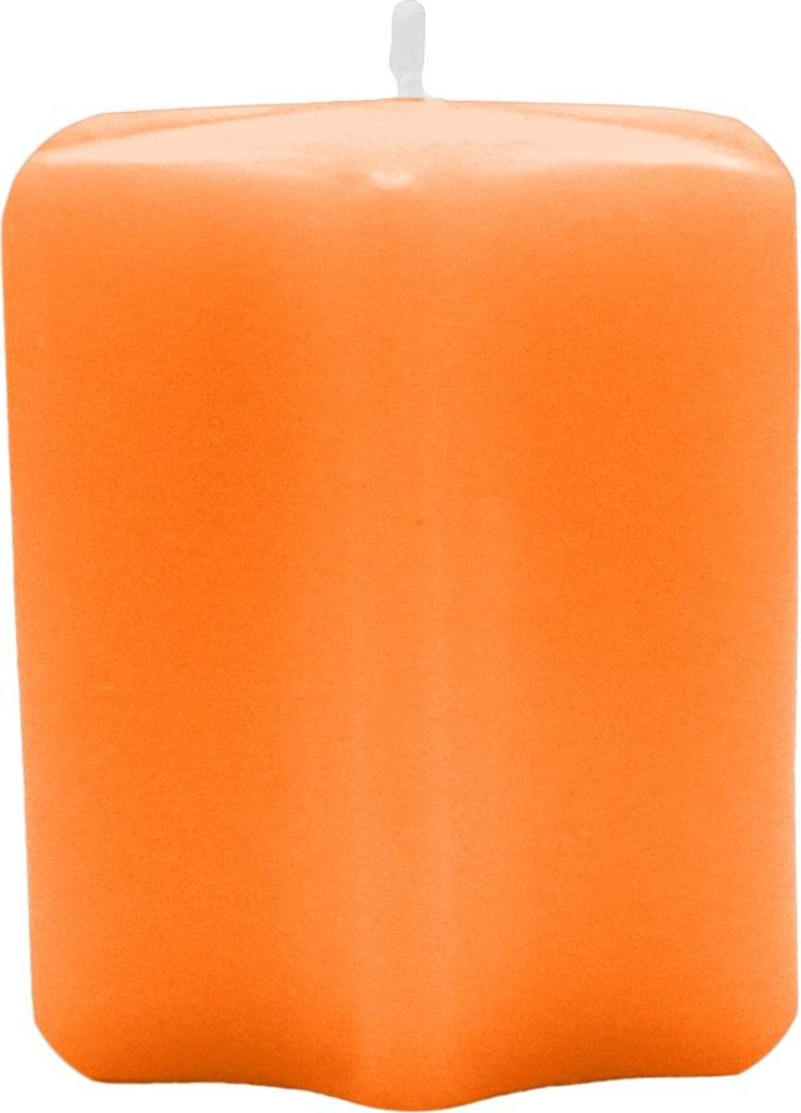 Sternkerzen Mandarin Orange 60 x Ø 60 mm, 4 Stück