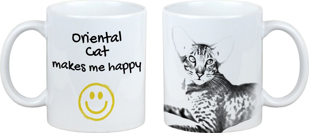 Orientalisch - Tasse mit Katze, fröhliche Tasse für Hundefreunde, personalisiertes Geschenk der Marke Art-Dog