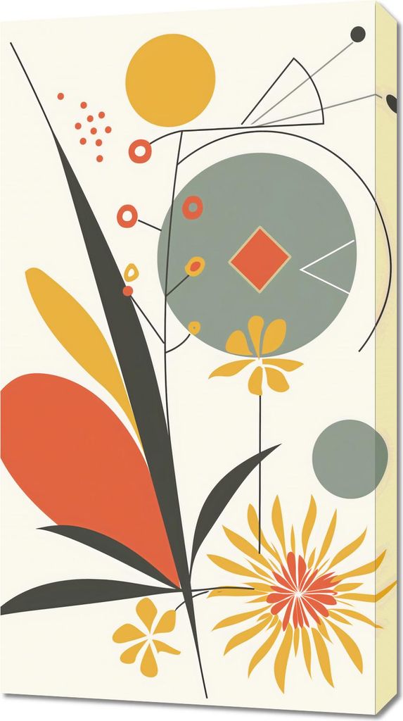 Bild 50x90cm Geometrischer Garten