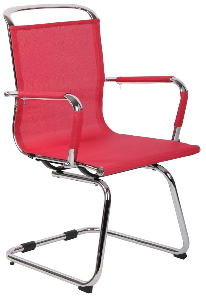 Sedia da Conferenza CLP Barnet Mesh Rossa | Eleganza Cantilever Ufficio