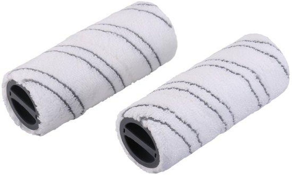 2-teiliger Ersatz-Bürstenset - Staubtuch - Dampf-Tuch - für Karcher FC3 FC3D FC5 FC7 (grau)