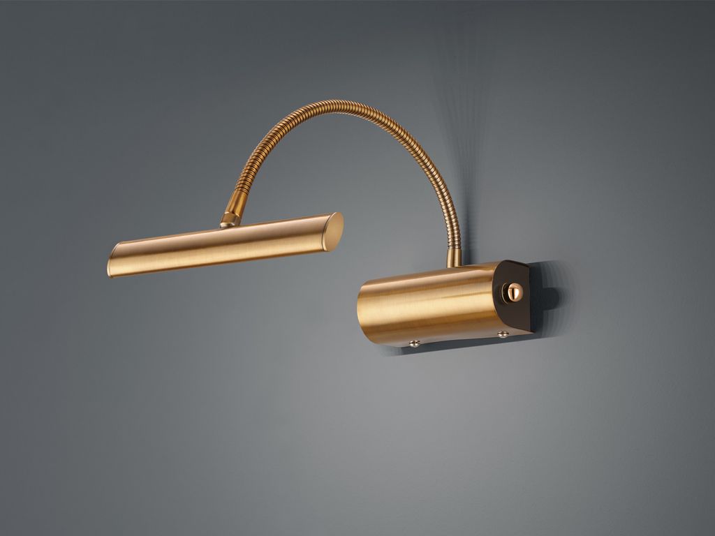 Bilderleuchte Altmessing mit Drehdimmer Produktbild 