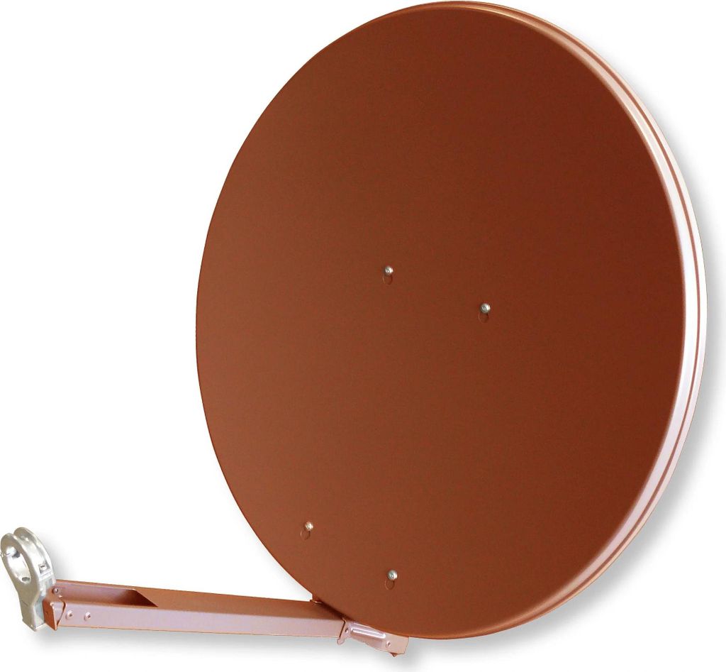Televes SAT-Spiegel, 75 x 80 cm, Alu, Classic-Line, ziegelrot, RAL 8012, 1 Stk.